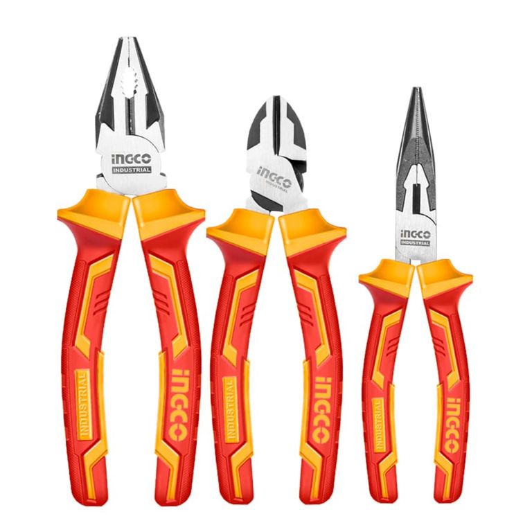 Juego de 3 alicates para electricista soporta 1000v Ingco