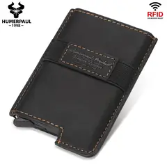 GENERICO - Tarjetero de cuero vacuno BP977 Estilo minimalista