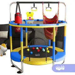 GENERICO - Juego CAMA SALTARINA FULL SMILE Amarillo con Azul