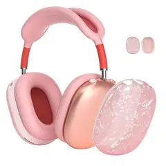 GENERICO - CASE FUNDA BRILLANTE DE SILICONA PARA AIRPODS MAX - ROSA ESCARCHADO