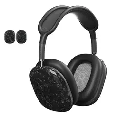 GENERICO - CASE FUNDA BRILLANTE DE SILICONA PARA AIRPODS MAX - NEGRO ESCARCHADO