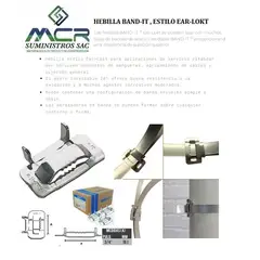 BAND IT - HEBILLAS DE ACERO INOXIDABLE DE 3/4 PULGADA CAJA DE 100 UND