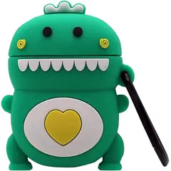 GENERICO - FUNDA AIRPOD DINO CORAZON SILICONA