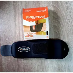 ARGYM - Muñequera Deportiva con Velcro Negro Talla M