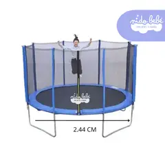 EVERBEST - Juego CAMA SALTARINA 8 FT AZUL 2.44CM