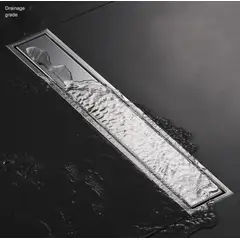 GENERICO - Sumidero Reversible de ducha Acero Inoxidable SUS 304 10x30cm