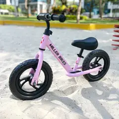 MILLER BIKES - Bicicleta de balance equilibrio Aro 12 Rosada