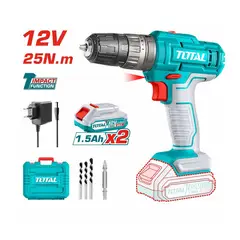 TOTAL TOOLS - TALADRO PERCUTOR 12V 25NM INALAMBRICO INDUSTRIAL TOTAL TIDLI1228