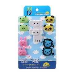 GENERICO - 10 Mini tenedores con adorno de animales para postres