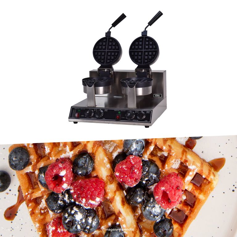 Wafflera Dual con Sistema Rotatorio