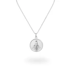 SANTORAL - Dije Virgen de la Medalla Milagrosa y Cadena - Plata