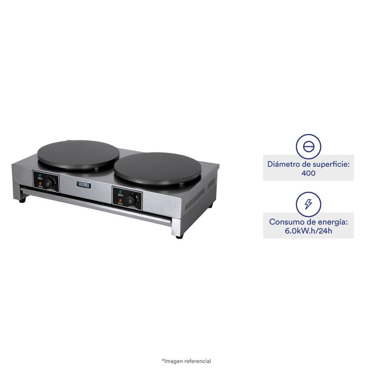 Crepera Dual con Diámetro de Superficie de 400