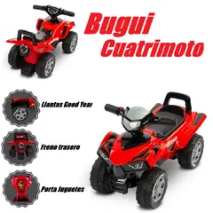 GENERICO - Bugui Cuatrimoto Musical Timon Direccionable -Rojo