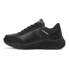 SHANDIAN - Zapatillas Deportivos PU Mujer Negro