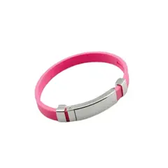 ESPIRAL ROJO - Pulsera de Silicona y Turmalina - Rosada