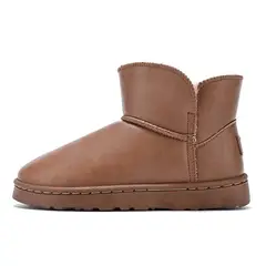 SHANDIAN - Botas mujer con chiporro Invierno Gris