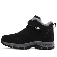 SHANDIAN - Zapatillas botin de hombre trekking temico invierno Rojo
