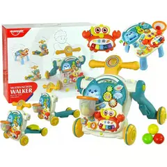 HUANGER - Caminador Multifuncional 5 en 1 con Música y Luces en Azul