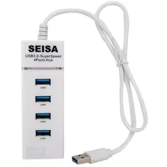 SEISA - Hub Usb 3.0 Alta Velocidad - - 4 Puertos Pc Laptop Mac