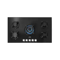 SOLE - Cocina Empotrable A Gas 5 Hornillas Solco033 Negro