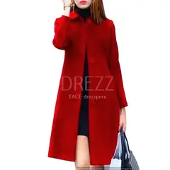 GENERICO - Abrigo Paño Bebe Rojo para mujer