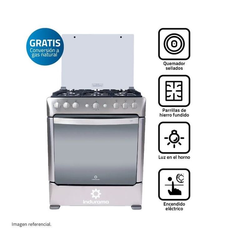 Cocina a Gas 6 Hornillas Parma Zafiro Croma