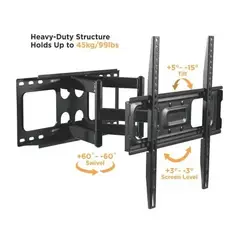 GENERICO - MONTECH - Rack Giratorio Doble Brazo para TV 32 a 70 Pulg / Carga 45kg