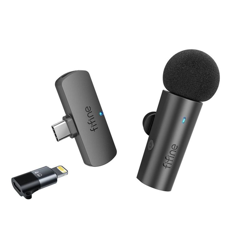 - Micrófono Lavalier M6 Wireless para Android y iPhone