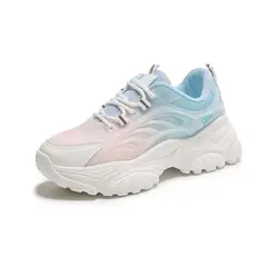 SHANDIAN - Zapatillas Plataforma Mujer Azul