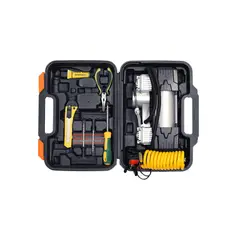 OREGON - Compresor Aire Doble Piston + 8 Herramientas Auto Camioneta