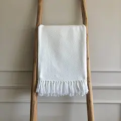 CLAUDIA RIVA HOME - Manta de Algodón Rombos Ivory