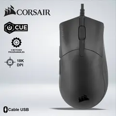 CORSAIR - MOUSE GAMER SABRE PRO SENSOR OPTICO PIXART 18K DPI 6 BOTONES