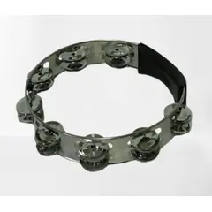 GENERICO - Pandereta de metal de 8 chapas c/ mango