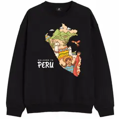 NACIONAL - Polera Sin Capucha Bienvenido a Peru