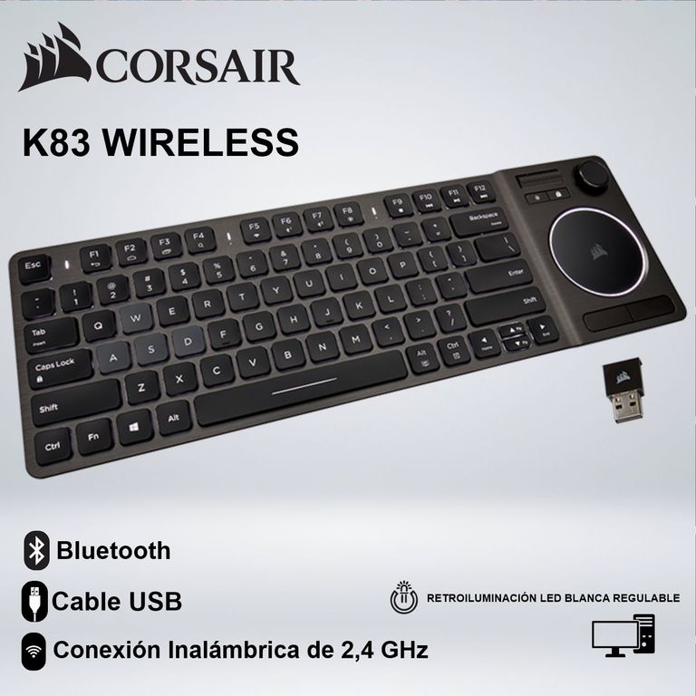 TECLADO ENTRETENIMIENTO K83 BLUETOOTH INALAMBRICO