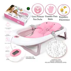 BABY HAPPY - Bañera Plegable Party Completo Rosado