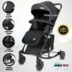 BABY - Coche Mecedora de Lujo «SIDNEY» Black
