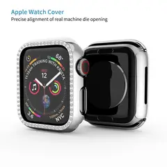 GENERICO - CASE FUNDA CON PIEDRITAS PARA APPLEWATCH DE 40MM PLATEADO