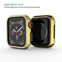 GENERICO - CASE FUNDA CON PIEDRITAS PARA APPLEWATCH DE 40MM DORADO