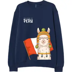 NACIONAL - Polera Sin Capucha Bandera y Vicuña Peru