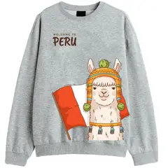 NACIONAL - Polera Sin Capucha Bandera y Vicuña Peru