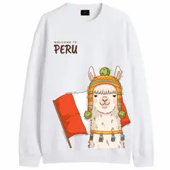 NACIONAL - Polera Sin Capucha Bandera y Vicuña Peru