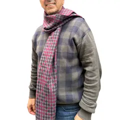 KAST PE - Bufanda Suave de Hombre Homero Burgundy con diseño