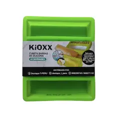 KIOXX - Cubeta de Silicona Barras 4 Cavidades Verde