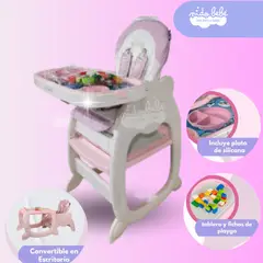 GENERICO - Silla De Comer de bebé Rosa convertible en Escritorio
