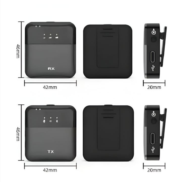 Micrófonos Inalámbricos Doble Tipo C Retorno de Audio 3.5 mm SX9-IP