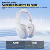 QCY - - Auriculares H3 Lite ANC BT 5.3 Duración 50Hrs - Blanco