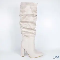 MARGLO SHOES - Botas Altas Gamuza Mujer Beige M69