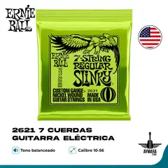 ERNIE BALL - 2621 7 Cuerdas Guitarra Eléctrica 10/56