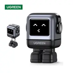 UGREEN - Cargador Type C 30W Carga Rápida Robot con Pantalla Led UNO Iphone iPad